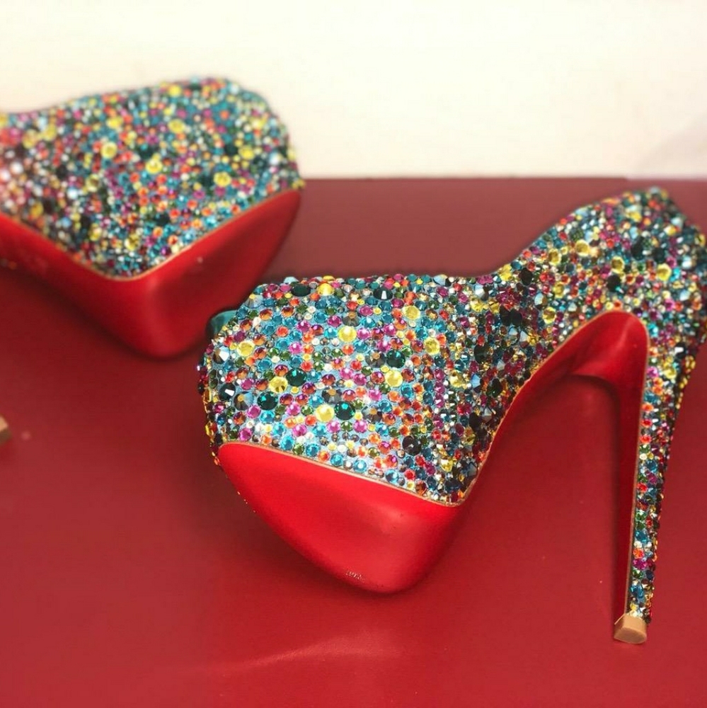 Christian Louboutin Daffodile Multicolor Strass